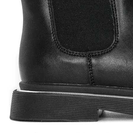 GOE Women's warm leather black boots