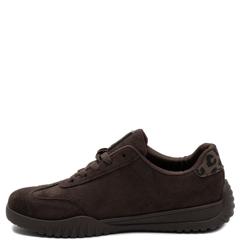 Big Star Suede Fabric Sneakers With Animal Print Brown TT274265-BROWN