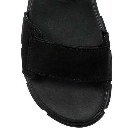 UGG Sandały damskie skórzane Ankle Black