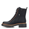 Rieker Insulated Lace-Up Ankle Boots With Zipper Black 72653-00-BLACK