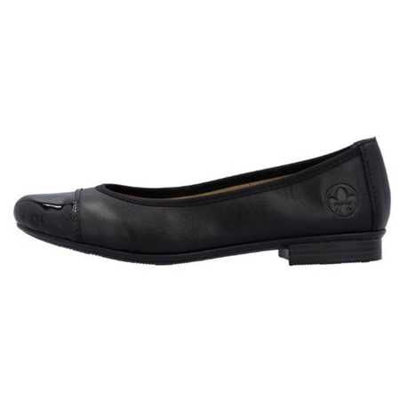 Rieker Baleriny Skórzane Black