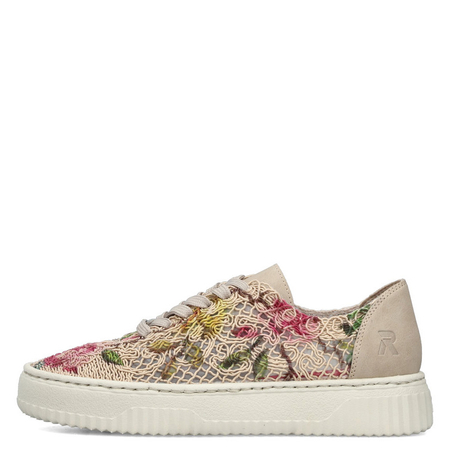 Rieker Wielokolorowe Sneakersy Damskie Ażurowe Tekstylne N9919-91