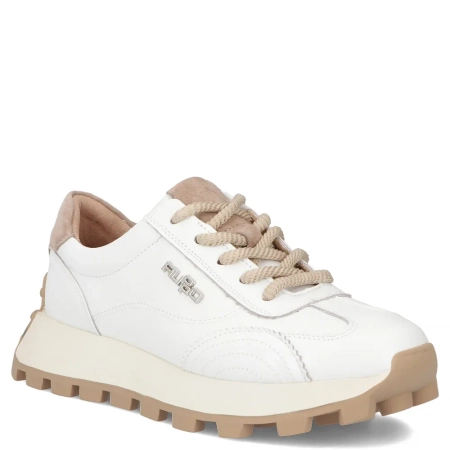 Filippo Fashionable Leather Platform Women's Sneakers White DP7498-26-WH