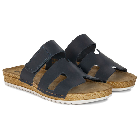 Inblu Women's Slides  Navy Blue