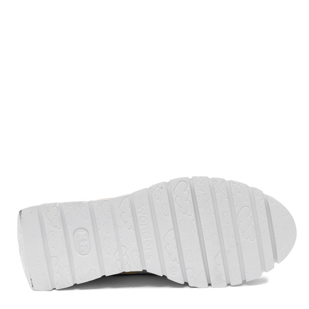 Wonders Sneakersy Damskie na Platformie Półbuty Beżowo-Złoto Panterkowe A-24100-VANILA-PL