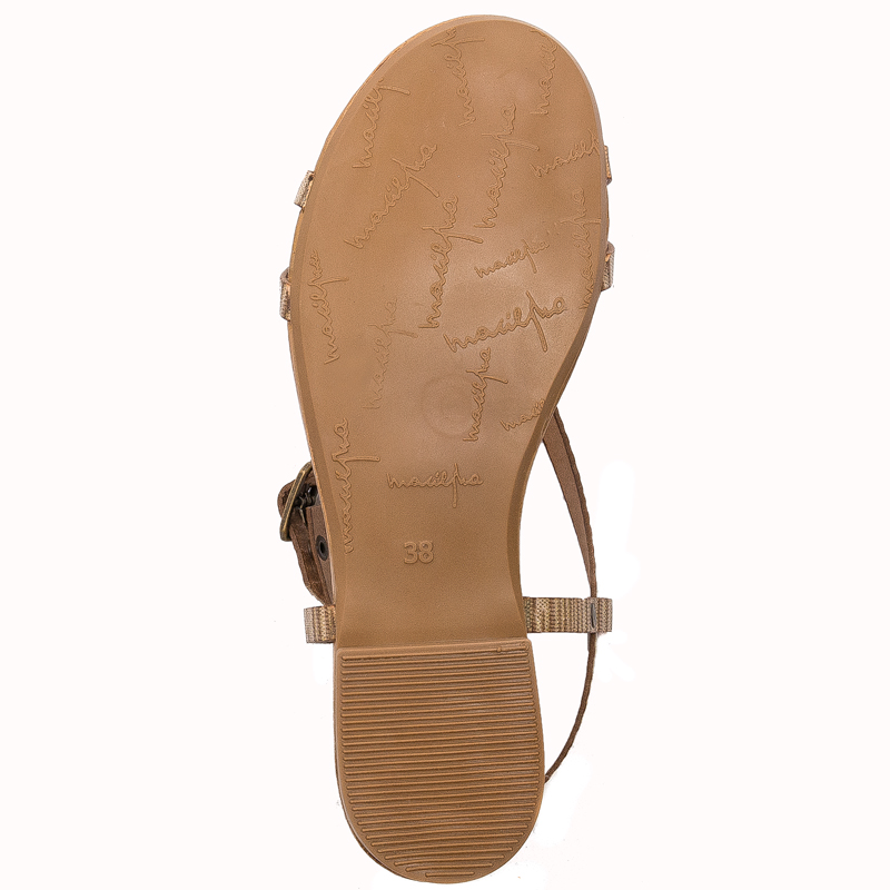 Maciejka women's brown gold Sandals