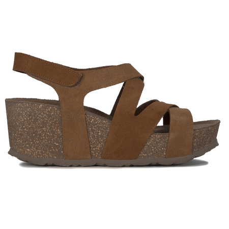 Yokono Women's leather anchor sandals Bari Ser Cuero brown