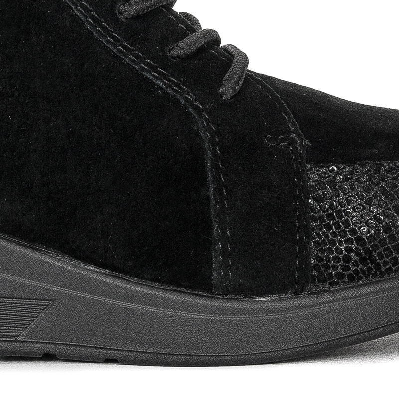 Botki Filippo DBT1504-21 BK skórzane Black Czarne
