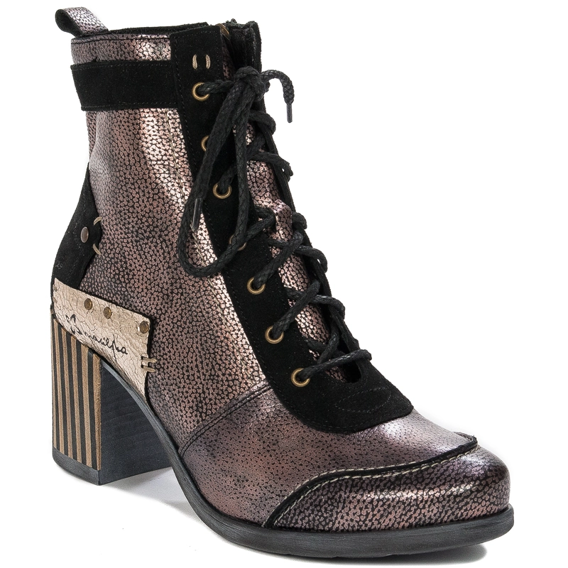 Maciejka Leather Black & Gold Boots