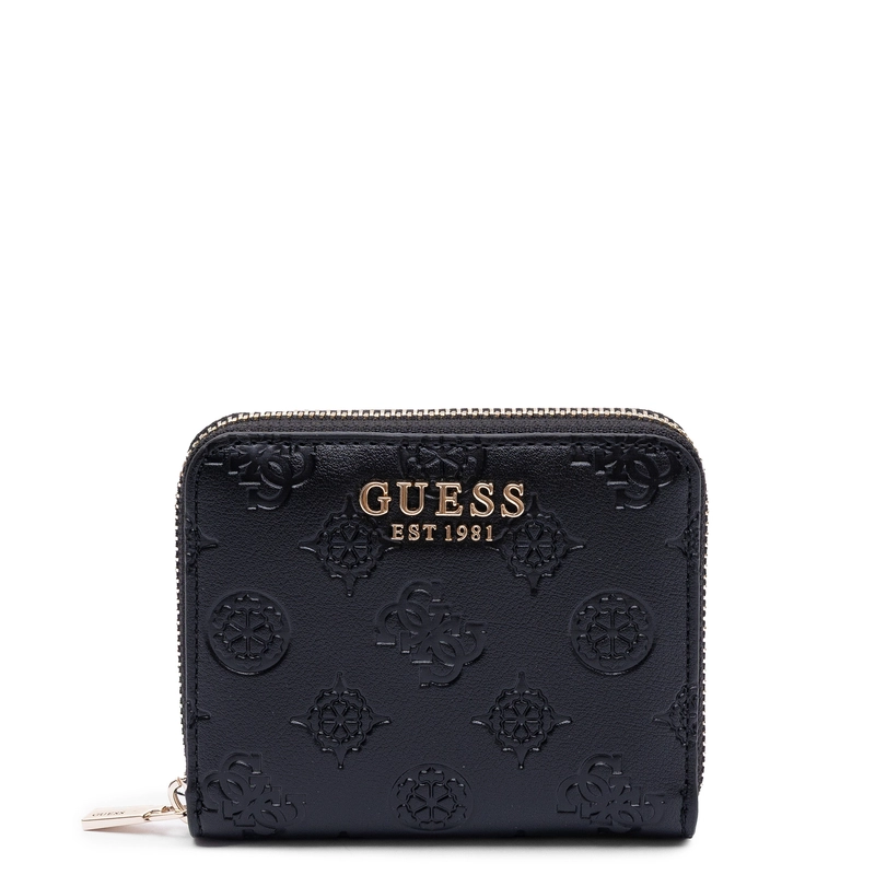 Guess Elegancki Zapinany Na Zamek Portfel Damski Czarny SWPD2225137-BLACK