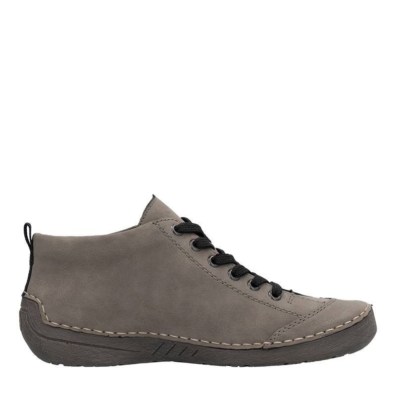 Rieker Półbuty Damskie Antistress Półbuty Na Płaskiej Podeszwie Szary 52514-42-GRAY