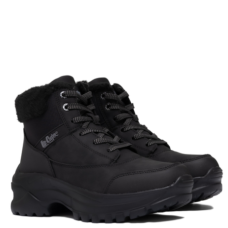 Lee Cooper Ocieplane Botki Na Platformie Czarne LCJ-25-01-3743