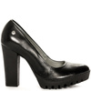  Maciejka Leather Pumps on Block Heel and Platform Black 02629-01-00-1 