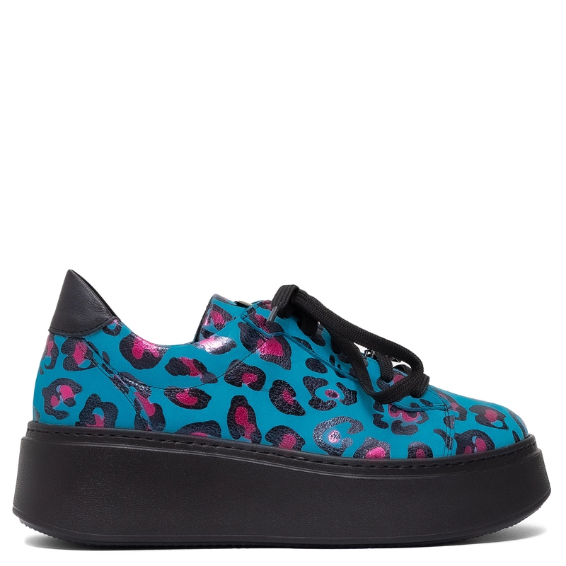 Maciejka Sneakers Platform Leather Low-Top Blue 6191W-01/00-8