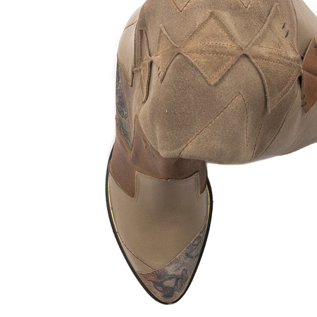 Maciejka 05640-10/00-3 Dark Beige Knee-High Boots