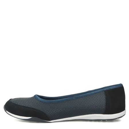 Filippo Leather Openwork Ballerinas Navy Blue DP142-26-NV