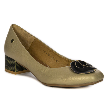 Maciejka Women's Leather Gold Pumps