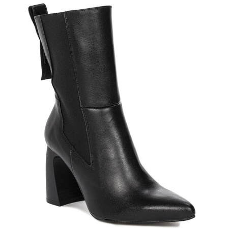 Opra Zahia Black Botki Skórzane