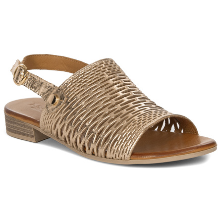 T. Sokolski Women's Leather Sandals Gold