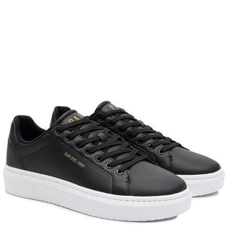 GAP Skórzane Męskie Sneakersy na Platformie Czarne GPM6164100003