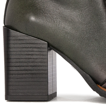 Maciejka Women's Insulated Ankle Boots with Heel Green 05667-09/00-8