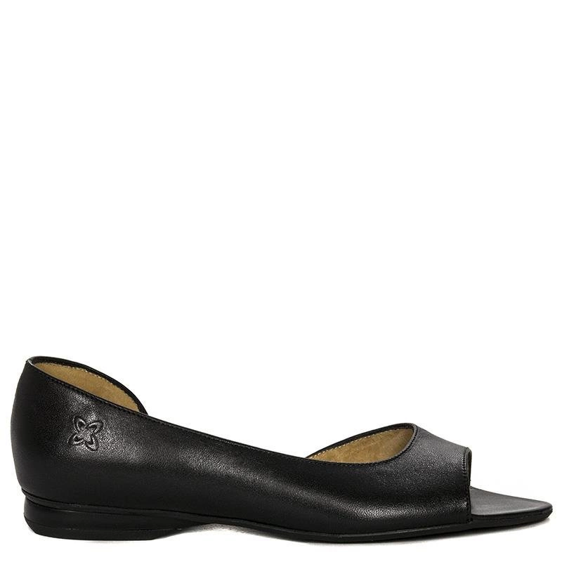 Maciejka Leather Summer Slip-On Shoes With Open Toe Black 00554-01/00-1