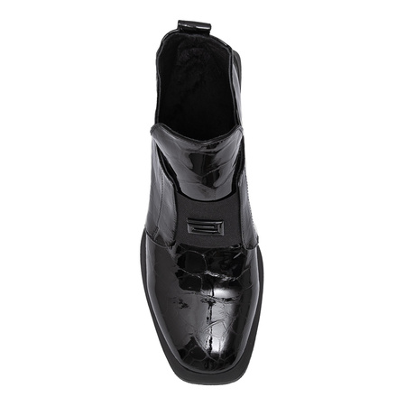 Boccato Women's Leather Patent Black Shoes