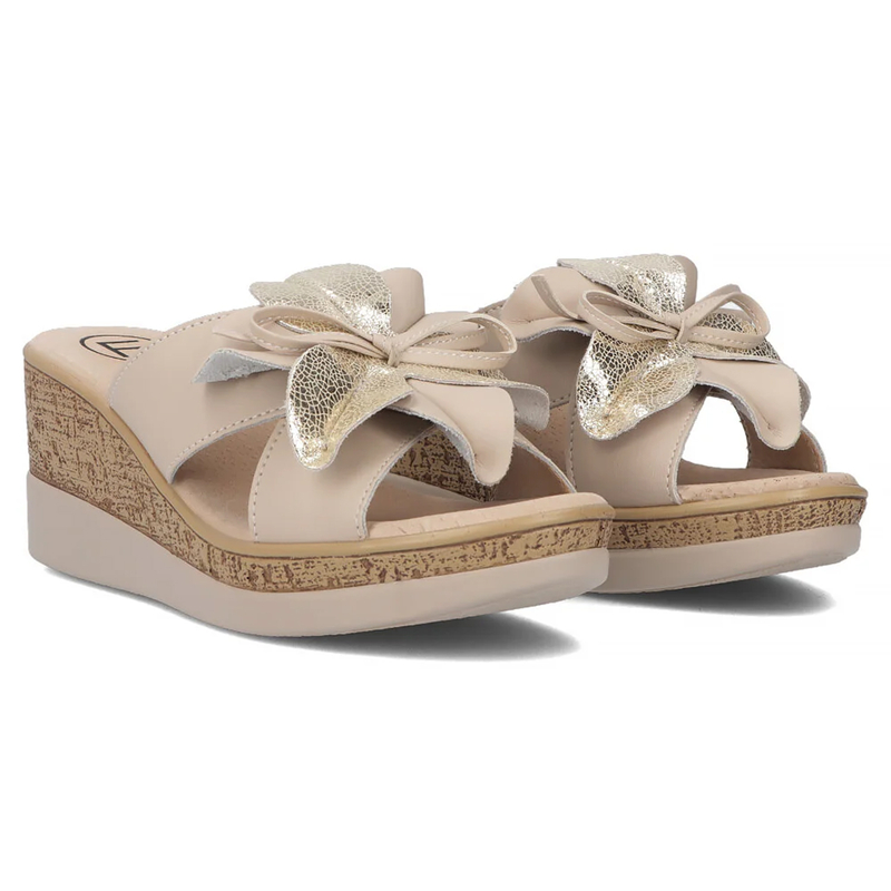 Filippo Women's Beige Slides
