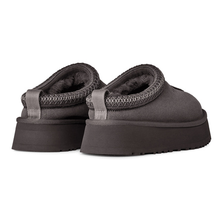 UGG Tazz II Na Platformie Kapcie Damskie Zamszowe Szare 1174471-OBS