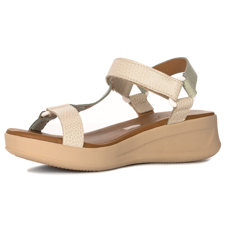 Maciejka Green Leather Sandals