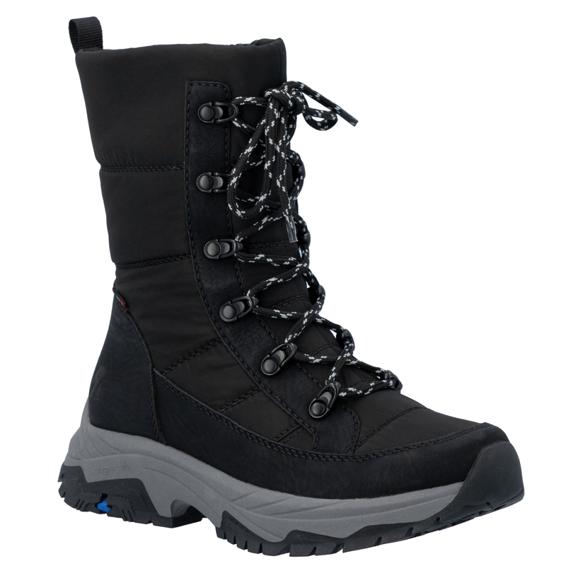 Rieker Ocieplane Śniegowce Damskie Wodoodporne Czarne Z3950-00-BLK
