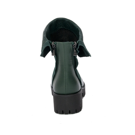 Visconi Women's high heels boots in natural leather green
