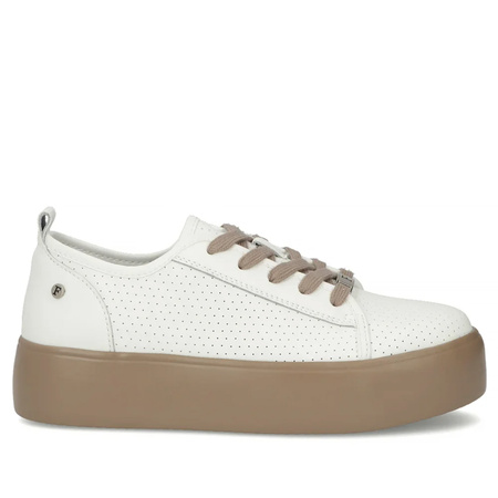 Filippo Sneakersy Damskie Skórzane Białe DP6116-26-WH-BE