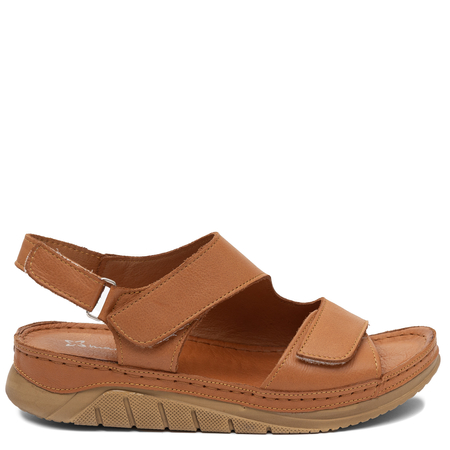 Maciejka Leather Platform Sandals Brown L4495-29/00-1