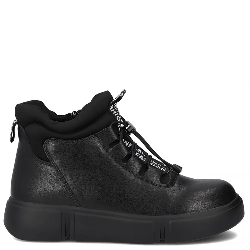 Filippo Leather Warm-Lined Ankle Boots Platform Black DBT653225BK