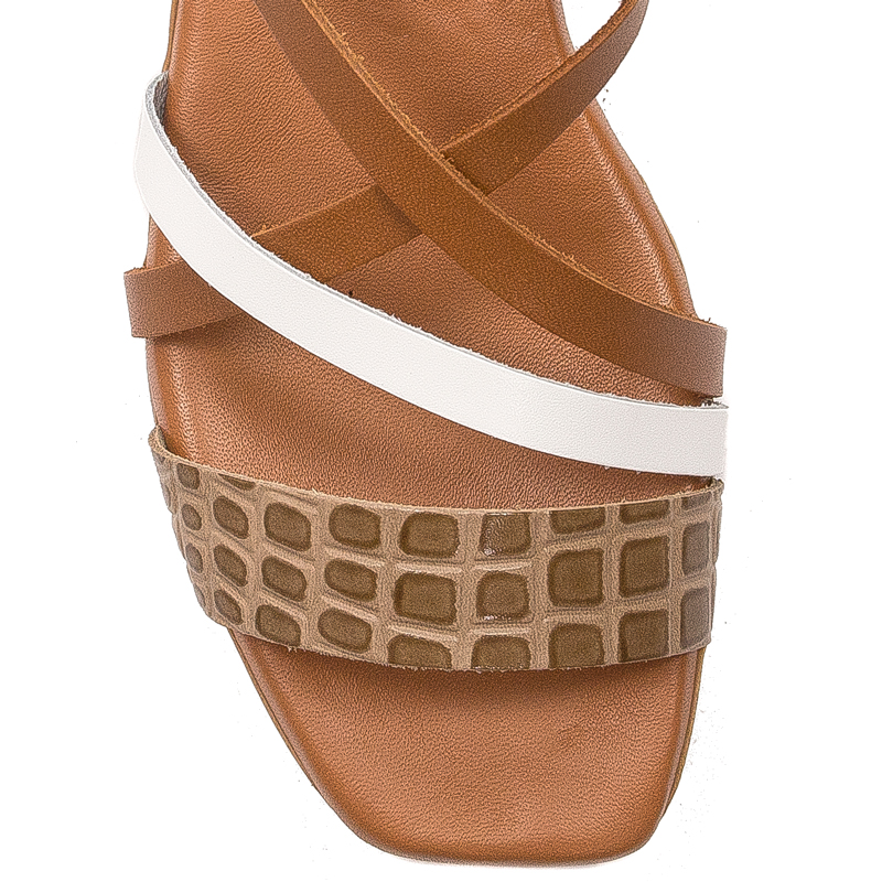 Maciejka Brown leather women's sandals