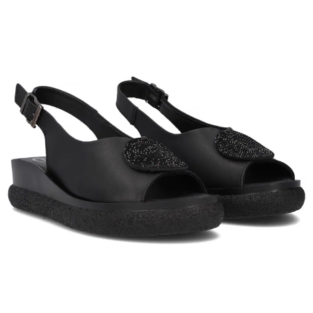 Filippo Women's Flat Sandals Black