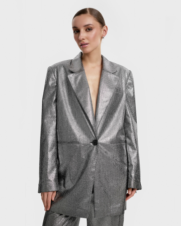 Opra Marynarka Bahira Silver Oversize