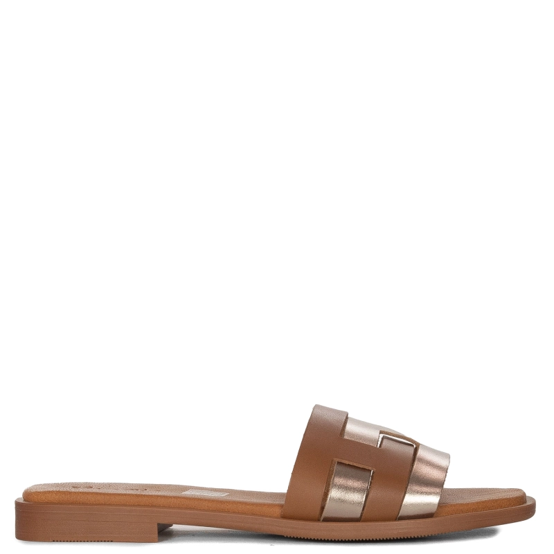 Maciejka Women's Flip-Flops Brown Gold