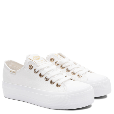 Lee Cooper Platform Sneakers Women's Canvas Shoes White LCW-26-31-4369L