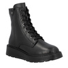 Rieker Leather Lace-Up Ankle Boots Platform Side-Zip Black 70408-00-BLACK