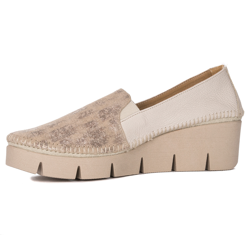 Maciejka 5814A-10/00-1 Beige Leather Low Shoes
