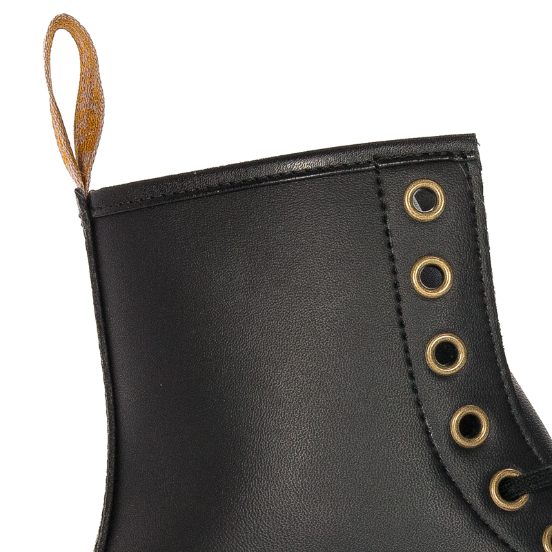 Dr. Martens Botki glany damskie skórzane Vegan 1460 Black