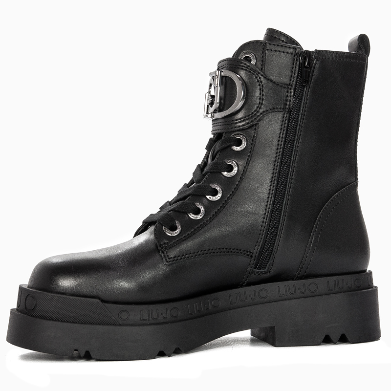 Liu Jo Botki Trzewiki Damskie Na Platformie Black SF3037 P0102