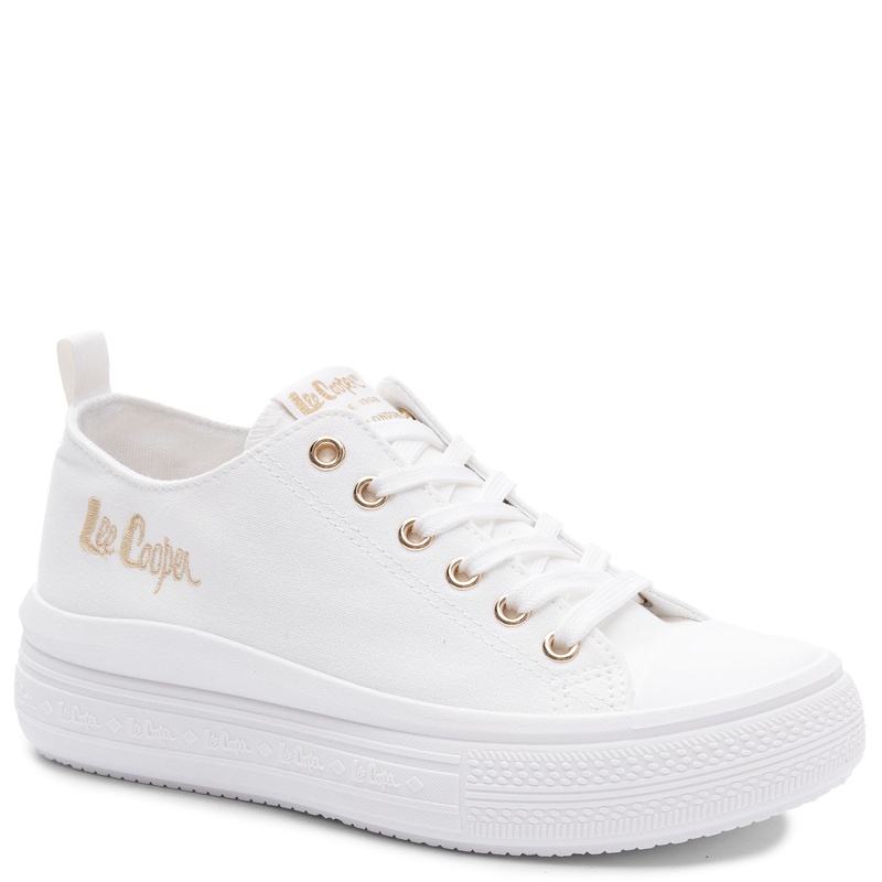 Lee Cooper White Women's Platform Sneakers Canvas LCW-26-44-4482L