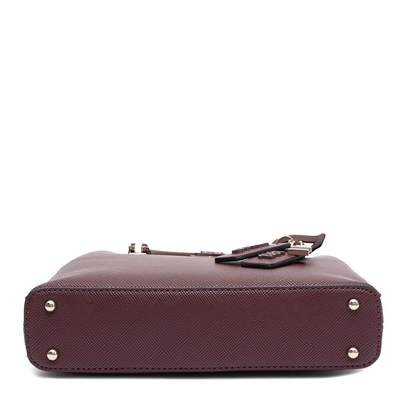 Guess Elegancka Klasyczna Torebka Damska Kuferek Bordowa HWZG9672050-BUR