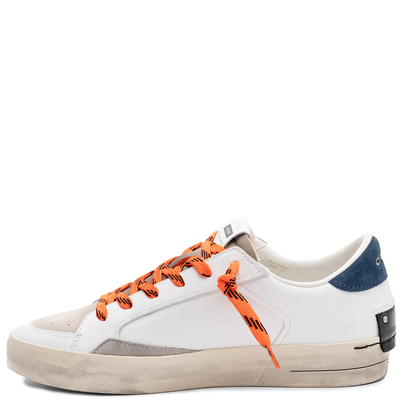Crime London SK8 Deluxe Skórzane Sneakersy Męskie Białe 19100PP8.10