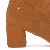 Maciejka Slouch Suede Ankle Boots Block Heel Cognac Brown 06005-29/00-6