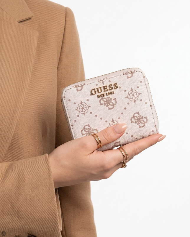 Guess Allegra Portfel Damski Mały Beżowy SWGP2489137-VANILLA