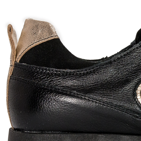 Inofio women's leather black shoes 